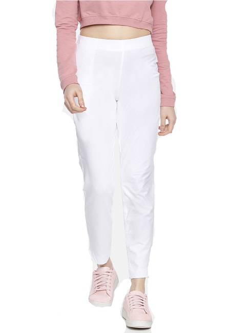 City Fashion Womens Slim Fit White Lumlum Cigarette Trouser Pants