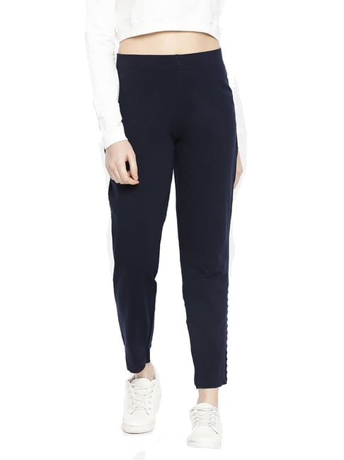Dollar Missy Navy Regular Fit Cigarette Trousers-picture-32
