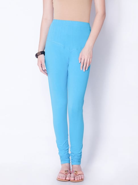 Buy Dollar Missy Women's Combo Of 3 Cotton Slim Fit Off White;Ink Blue And  Rich Gold Ankle Length Leggings Online at Low Prices in India -  Paytmmall.com