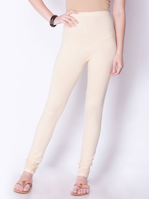 Dollar Missy Beige Cotton Leggings-picture-34