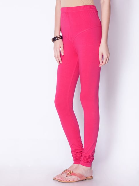 Trillian Hot selling Baby Pink & Orange Casual Churidar Leggings Combo of 2