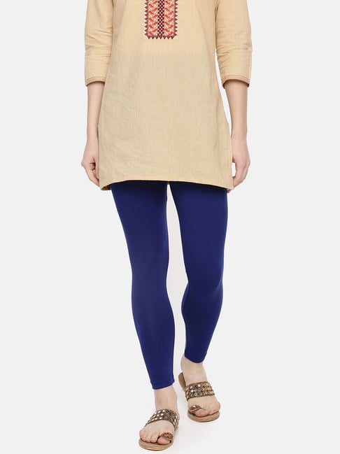 Dollar Missy Royal Blue Cotton Leggings 