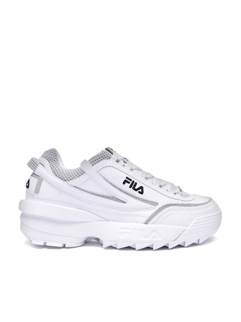 Fila Panache Snake Leather Sneaker in White | Lyst
