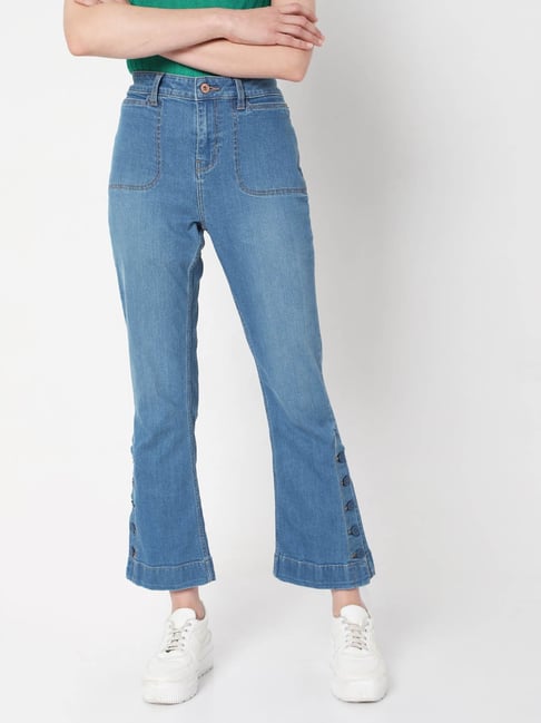 Vero Moda Medium Blue Mid Rise Jeans