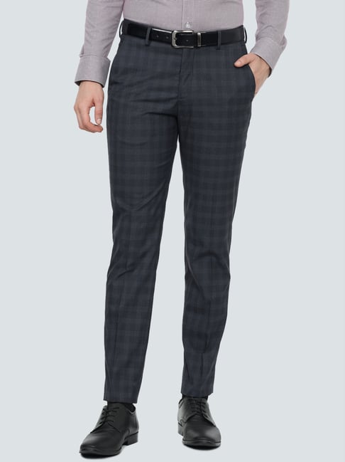 Medium Blue Check Trousers  Selling Fast at Pantaloonscom