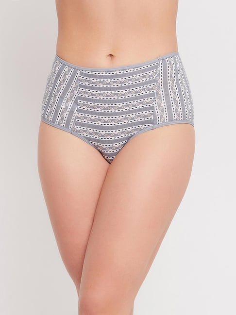 Buy Clovia Grey Cotton Printed Boyshorts Panty for Women Online @ Tata CLiQ