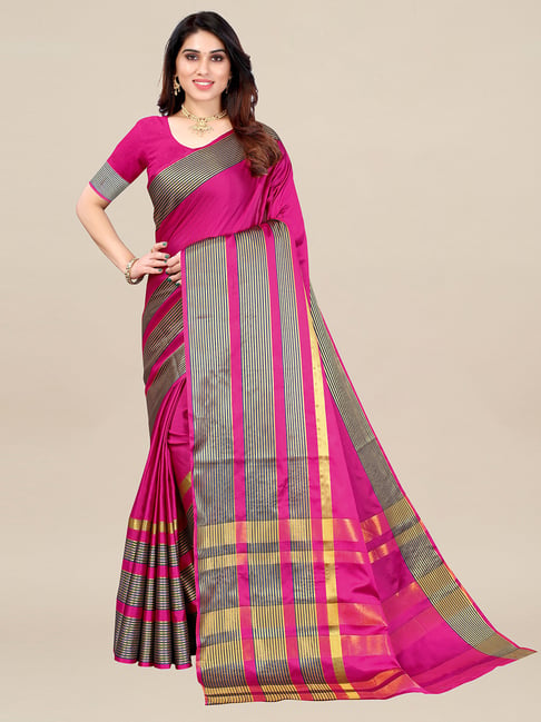 Saree Mall Pink Saree With Blouse Price in India