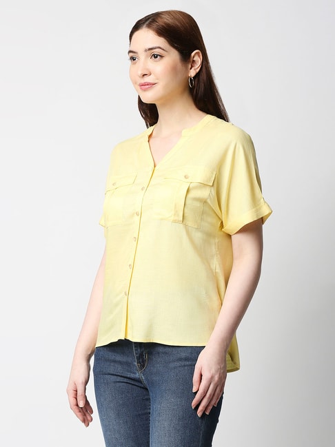 Lee Cooper Yellow Half Sleeves Shirt Price in India