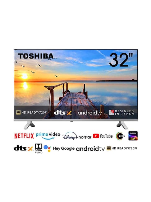 Toshiba 80 cm (32 Inches) Android Smart HD Ready LED TV 32E35KP (2022 Model, Silver)