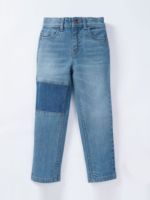 Ed-a-Mamma Boys Blue Cotton Washed Jeans-image-48