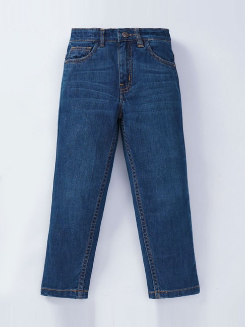 Ed-a-Mamma Kids Blue Cotton Jeans