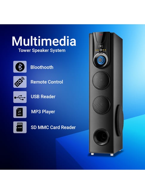 Buy I Kall IK007 Bluetooth Tower Speaker (Black) Online At Best - Main Image