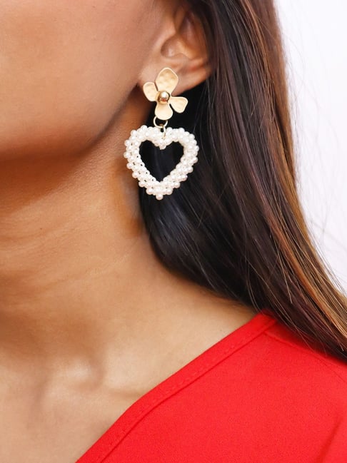 Buy Pipa Bella Blue & Golden Brass Stud Earrings Online At Best Price @  Tata CLiQ