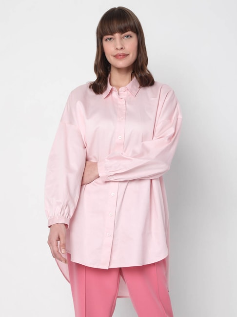 Vero Moda Pink Cotton Shirt Price in India