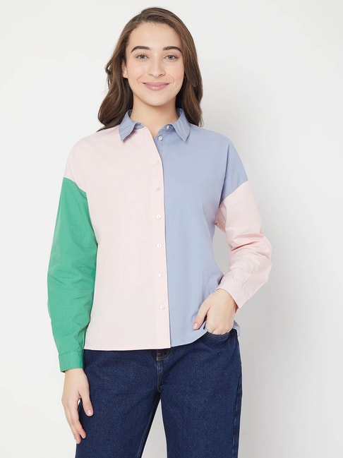 Vero Moda Multicolor Cotton Shirt Price in India