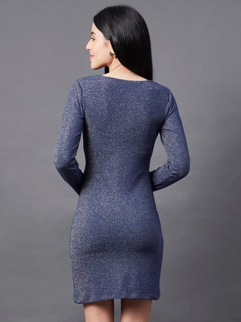 Buy Rigo Navy Midi Bodycon Dress for Women's Online Tata CLiQ