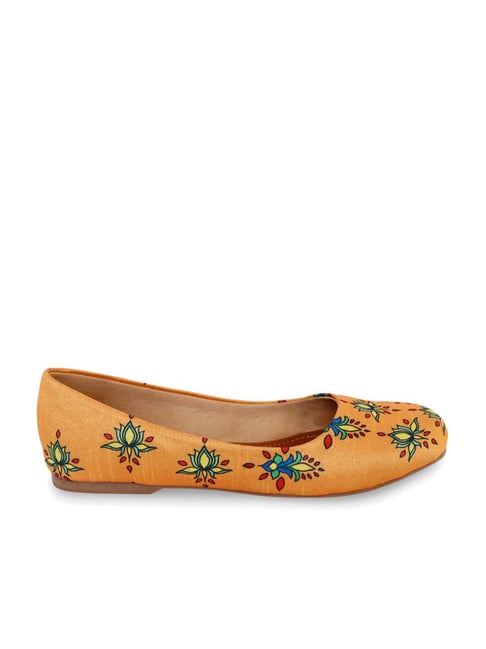 KANVAS Women's The Buttas Yellow Flat Ballets Price in India