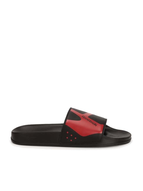 Reebok best sale black slides