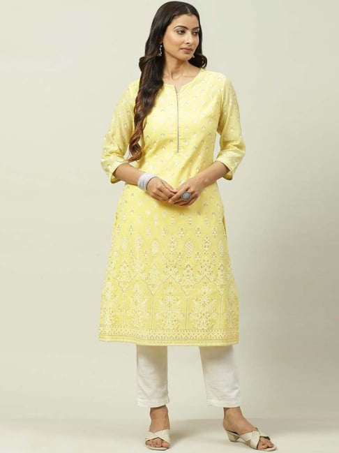Ladies Skin Friendly Breathable Light Weight Plain Yellow Cotton Short Kurti  at Best Price in Sonipat | Fashion Gallery
