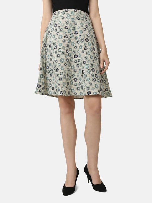 IVKO Skirt - Jacquard Skirt Ornament Pattern Blue-Gray Buy Now! - 13 doors