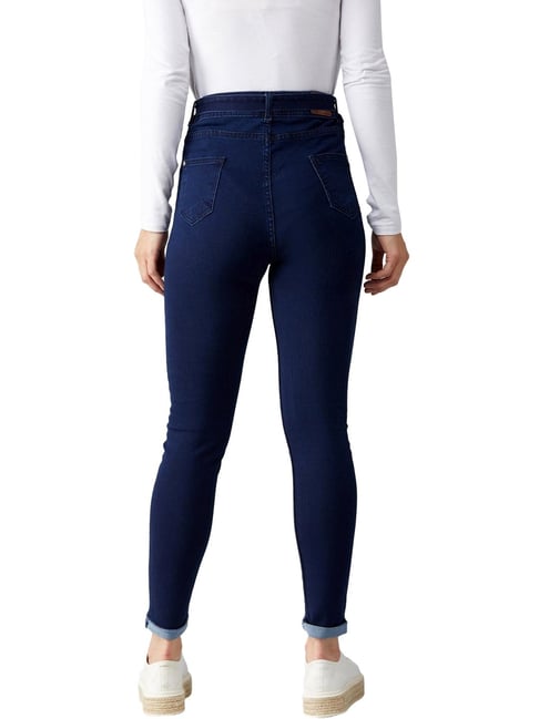 Buy Navy Blue Jeans & Jeggings for Women by Dolce Crudo Online