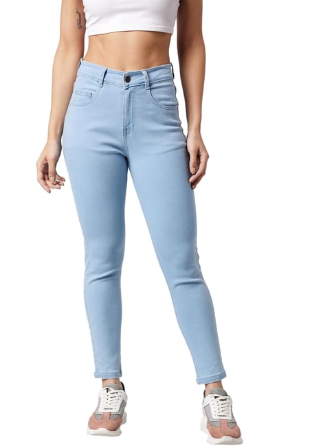 Light Blue Skinny Fit Jeans For Women