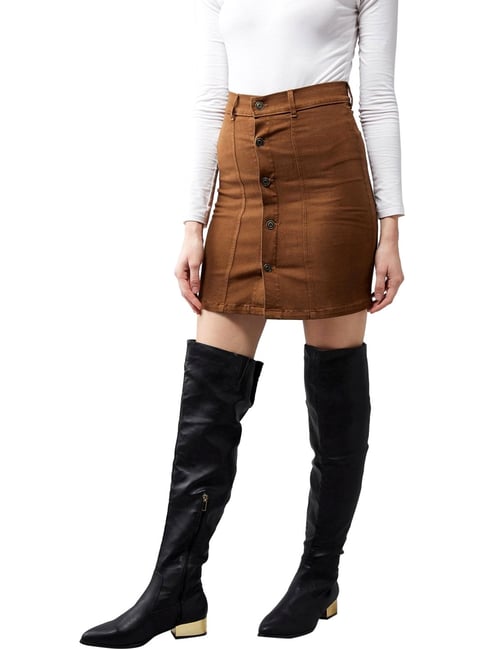 DOLCE CRUDO Brown Skirt-picture-18