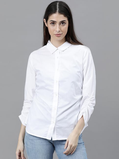 RAREISM White Regular Fit Shirt Price in India