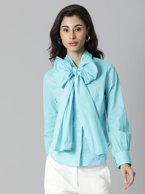 RAREISM Light Blue Regular Fit Shirt Price in India