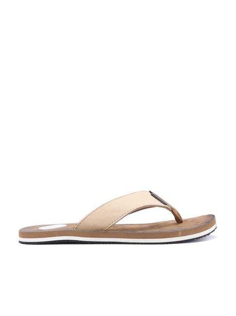 Woodland Men's Camel Flip Flops