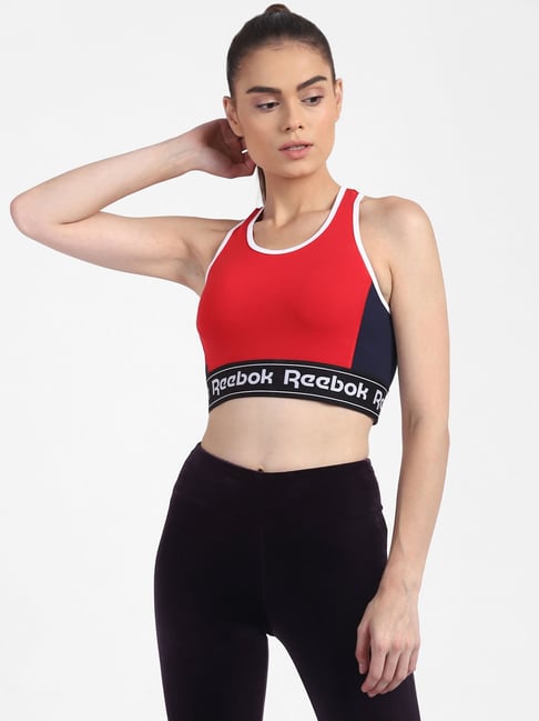 Buy Reebok Red Non Wired Padded TE Sports Bra for Women Online