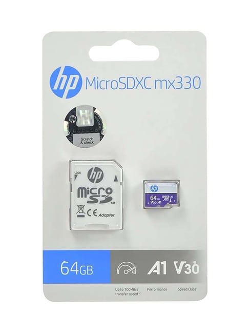 HP MX330 64GB Micro SDXC Card with Adapter (Purple)