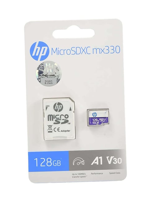 HP MX330 128GB Micro SDXC Card with Adapter (Purple)