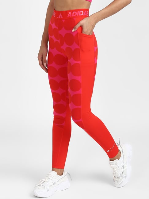 Buy Adidas Red Printed TF Marimekko Tights for Women Online @ Tata CLiQ