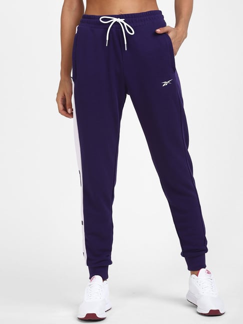 Buy Reebok Purple Cotton TE Linear Joggers for Women Online @ Tata CLiQ