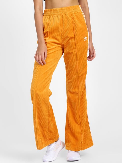 Buy ADIDAS Striped Men Orange Track Pants Online at Best Prices in India   Flipkartcom
