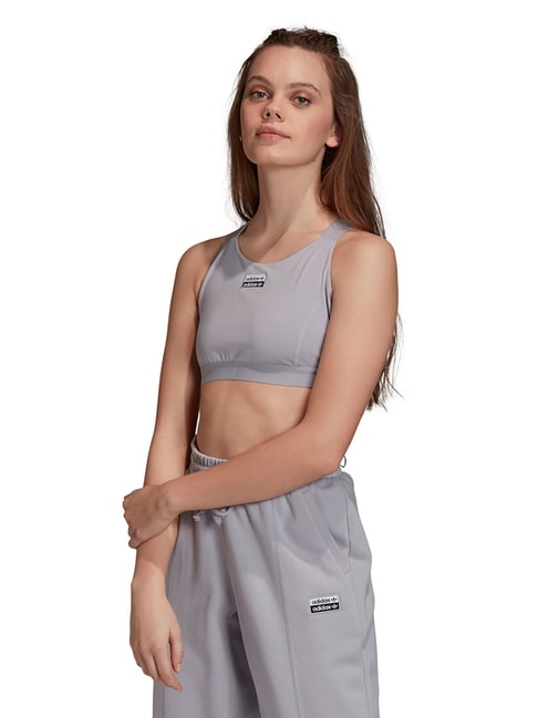 Buy Adidas Originals Grey Slim Fit Crop Top For Women Online @ Tata Cliq