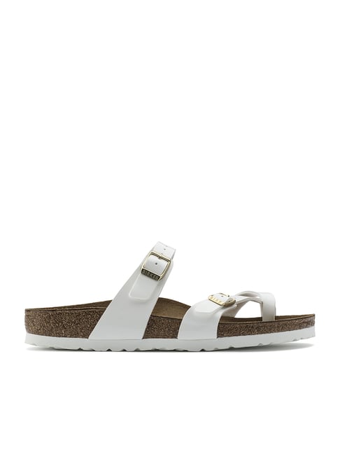 Birkenstock mayari white patent on sale