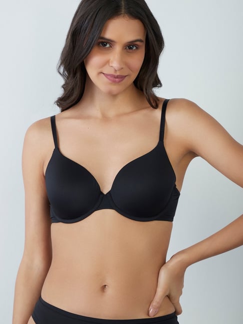 Wunderlove by Westside Black Padded Wired T-Shirt Bra Price in India