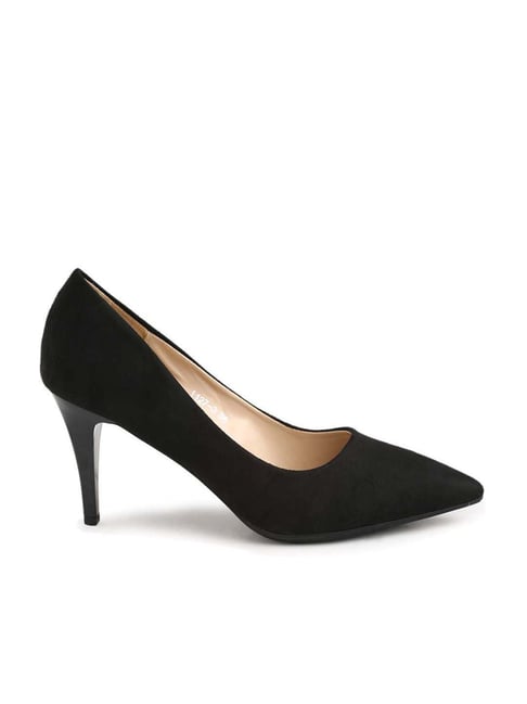 Flat N Heels Women's Black Stiletto Pumps