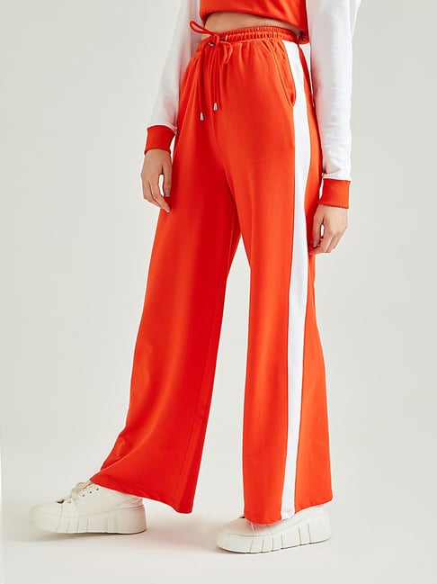 High Waisted Seamed Side Stripe Pull On Straight Ankle Pant | Express