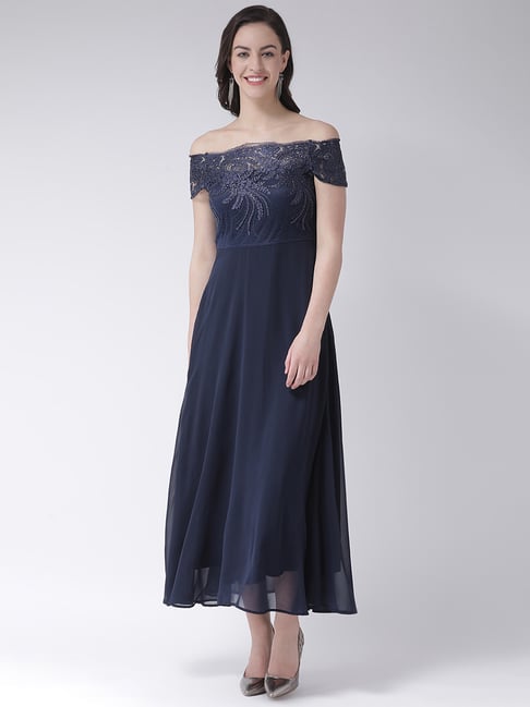 sachin and babi light blue dress Women's Blue Floral Embroidered Maxi Dress main image 1