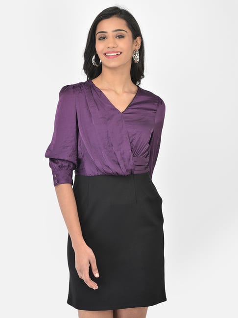 open lace back dress Women's Gothic Lace Lace-up Long Sleeved Dress Black Purple  Punk Design