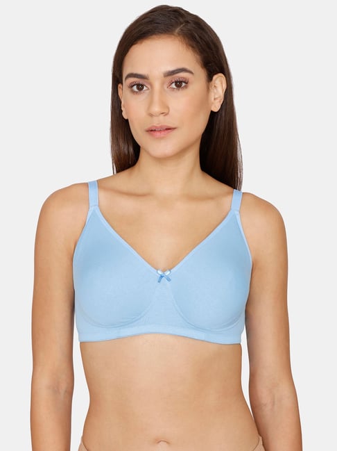 Buy Zivame Light Blue Non Wired Non Padded T-Shirt Bra for Women