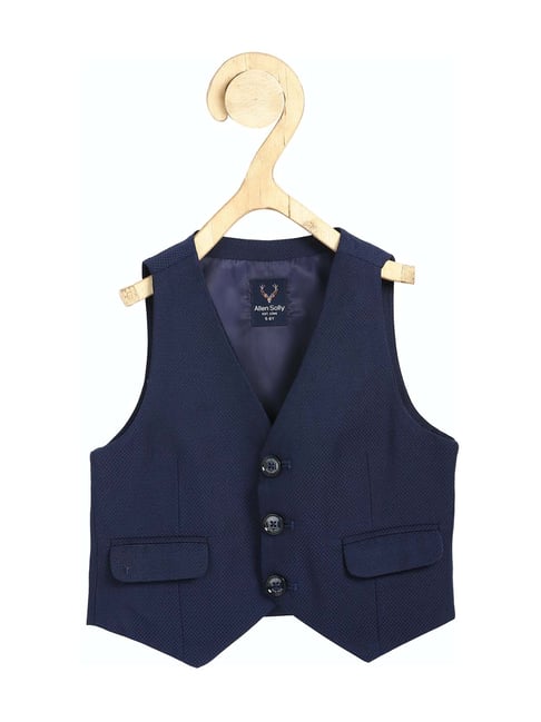 Allen Solly Junior Navy Regular Fit Waistcoat