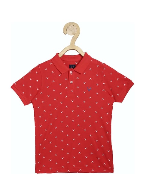 Allen Solly Junior Red Printed Polo T-Shirt