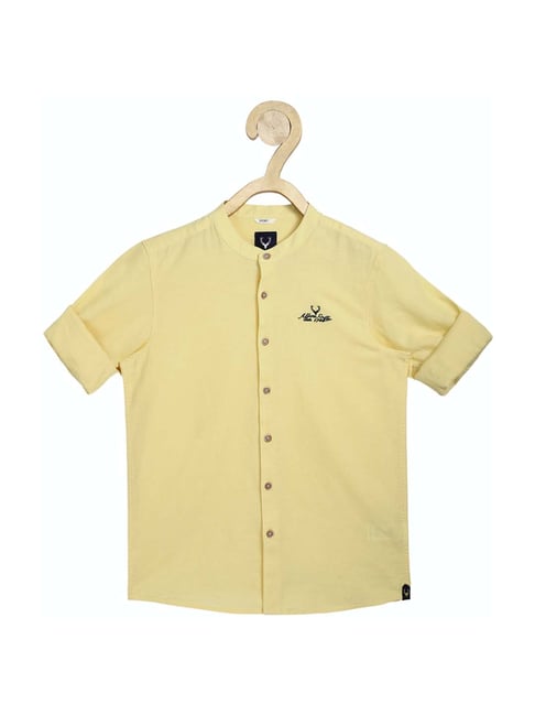 Allen Solly Junior Yellow Slim Fit Shirt