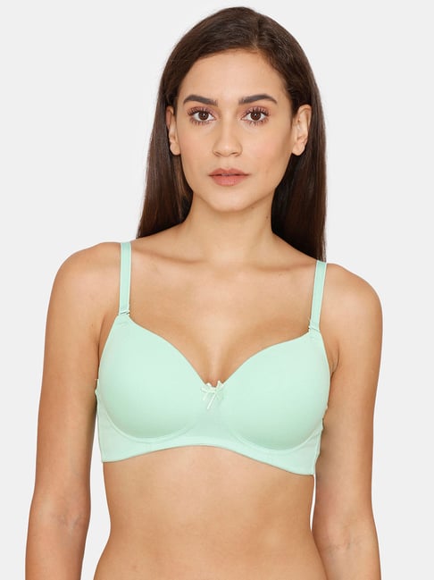 Zivame Green Non Wired Padded T-Shirt Bra Price in India