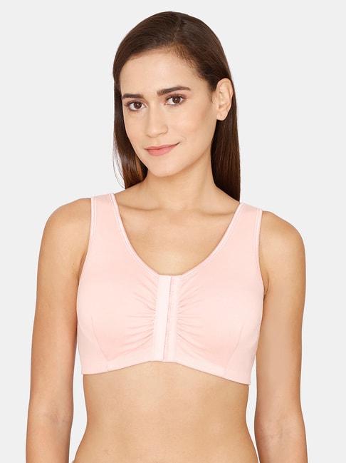 Buy Zivame Peach Non Wired Non Padded Full Coverage Bra for Women