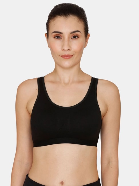 Buy Rosaline by Zivame Black Non Wired Non Padded Sports Bra for Women  Online @ Tata CLiQ